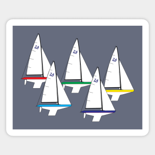 US 2.4 Meter Racing Sailboats Racing Sticker